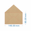 Wholesale Kraft Paper Envelopes Factory Low Price Custom Size 146*95 mm Blank Vellum Envelopes