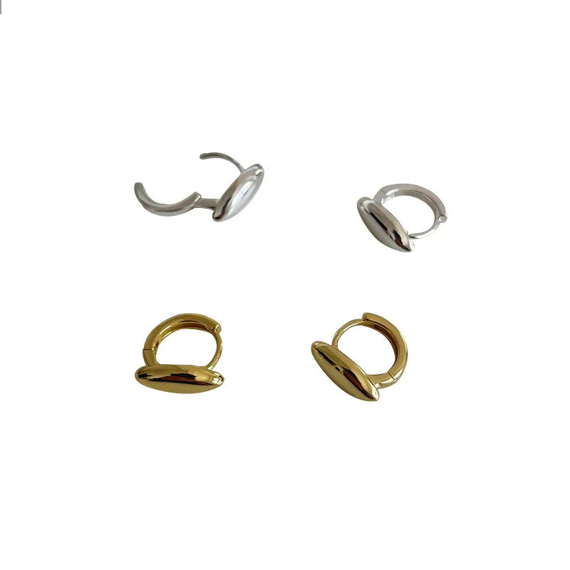 Anniversary Engagement Gift Party Silver Gold Statement Hoop Earrings New Arrival Trendy Wholesale Contracted Earrings