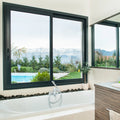 TOMA Modern Double Glass Sliding Window Aluminum Alloy Frame for Apartments or Houses Horizontal Opening Pattern