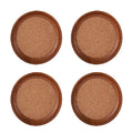 Paulownia Wood Cork Coasters Classic Eco-Friendly Bar Coaster Set of 4 Natural Wood and Cork Stackable Drink Coasters