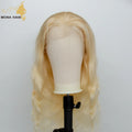 Ready to Ship Human Lace Blonde Wigs Transparent Lace Glueless Brazilian Hair Wigs High Quality Raw Virgin 613 Blonde Wig