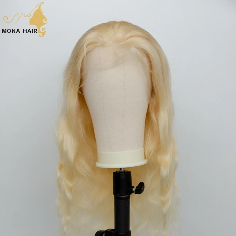 Ready to Ship Human Lace Blonde Wigs Transparent Lace Glueless Brazilian Hair Wigs High Quality Raw Virgin 613 Blonde Wig