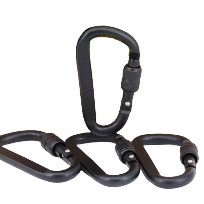 7# D Locking Spring Climbing Ring Carabiner Hook Hot Selling High Quality Water Bottle Bulk Carabiner Clip With Lock