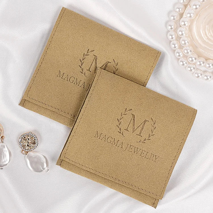 Customize Micro Fibre Jewellery Pouch Jewelry Pouches Packaging with Logo Microfiber Earring Packaging Custom Bags 100 Pieces CH