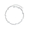 Sterling Silver 925 Thick Chain Bracelet with Flash Charm 17+3cm Bracelet for Women