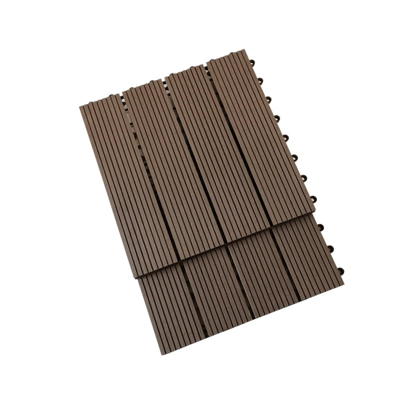 DIY WPC Wood Decking Tiles Composite PVC Board for Outdoor Balcony Square Shape in Asian Style