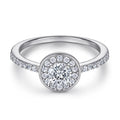 Classic Solitaire Rings Round Cut Thick 925 Sterling Silver Engagement Wedding Ring