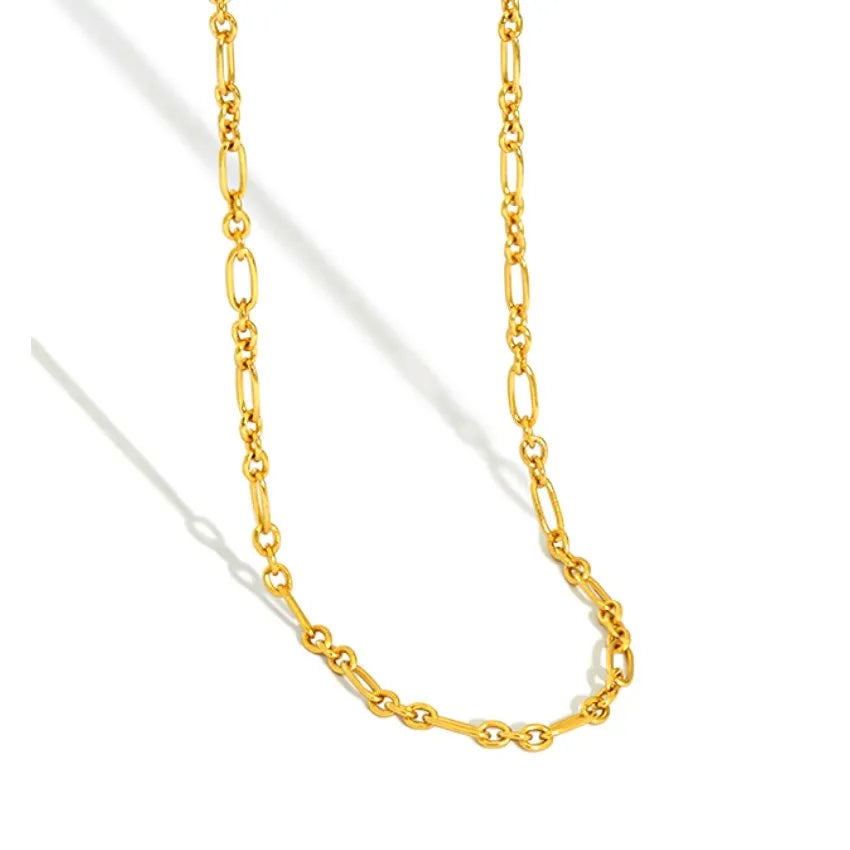MN00709 Factory Wholesale 925 Sterling Silver Jewelry Trendy Gold Jewelry Chain Necklace