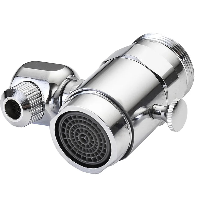 Dual Function Copper Bathroom Faucet Aerator Modern Design 360 Degree Rotate Water-Saving Pressurized Bubbler Sprayer
