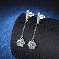 Elegant VVS1 Moissanite Drop Earring 925 Sterling Silver 1ct Moissanite Earring Luxury Long Moissanite Diamond Earring Women