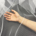 White 63\" Embroidery Nylon Air Filter Mesh Fabric Customizable Transparent Tulle for Girls' Dresses