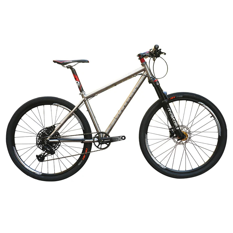 Titanium Alloy Super Light 27.5 Mountain Bicycle Adult Customized Frame 11 Speed Disc Brake Ordinary Pedal City Bike