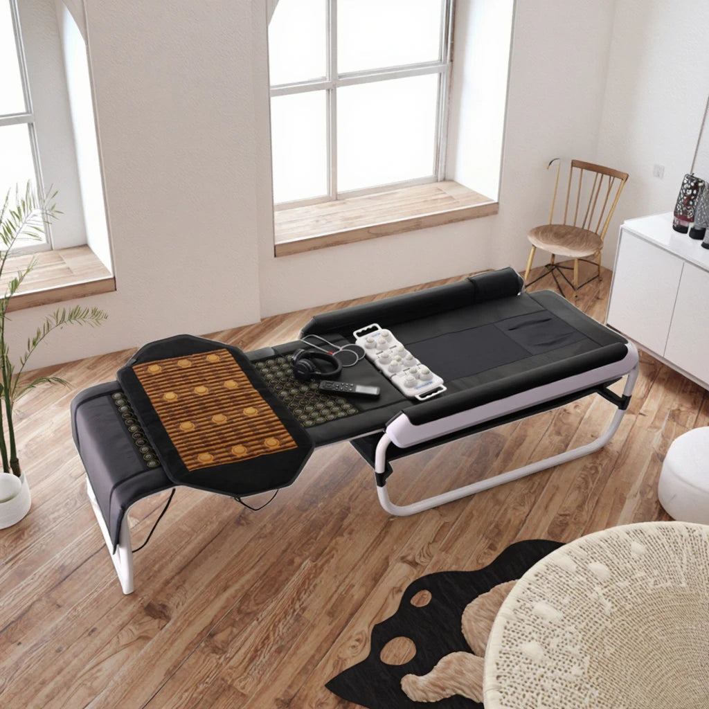 Infrared Heating Jade Roller Automatic Electric Master V3 Tourmaline Mattress Massage Bed Heat Therapy Table Best Price for Gym