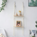 New Customized Macrame Wall Hanging Shelf Hanging Bohemian Shelf Handmade Boho Macrame Shelf W1268