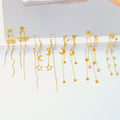 Trend Star Moon Tassel Drop Earrings Waterproof Jewelry Custom Wholesale Women's Stainless Steel Double Long Chain Stud Earrings