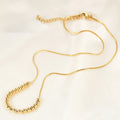 Fashion Dainty Stainless Steel Jewelry 18K Gold Plated Clavicle Chain Stainless Steel  Bead Necklaces for Women