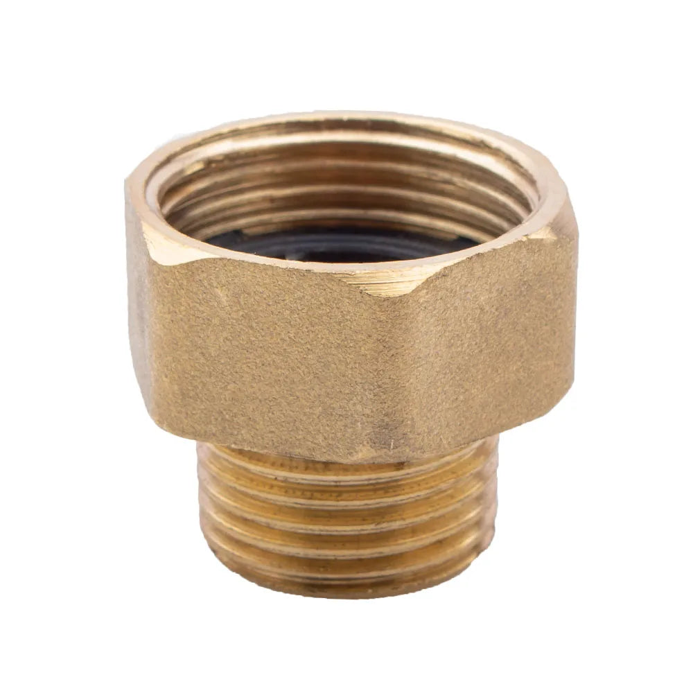 Brass Pipe Fitting Connector Reducer Hex Nipple Water Garden Tube Hose Copper 1/2 Inch 3/4 Inch Male to Female Thread Adapter