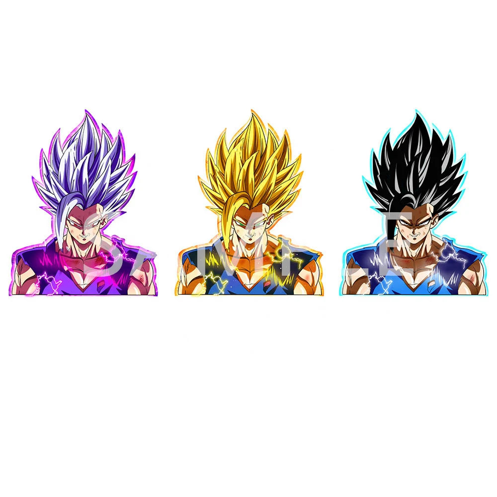 Newest Cool Design 3D Anime DBZed Character Gohan Cartoon Animal Print Eco-friendly Waterproof UV Printed PET Material 3 Flips