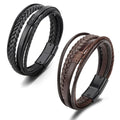 2024 New Product Fashion Customised Bracelets Personalized Laser Logo Genuine Leather Bracelet for Men