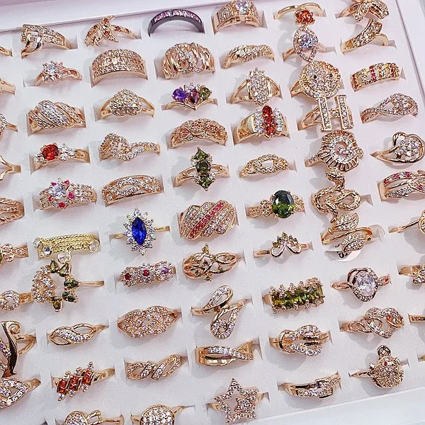 Fashion Luxury Full Diamond Wedding Band Rings Women Men Colorful Gemstone Shining Cubic Zirconia Butterfly Ring Jewelry