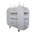 Double-Sided Metallic Supermarket Gondola Shelving Racks with Perforated Panels Light Duty 50-150kg Capacity