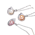 New Arrival Shell Shape Natural Freshwater Pearl Pendant for Woman Trendy Freshwater Pearl Necklace
