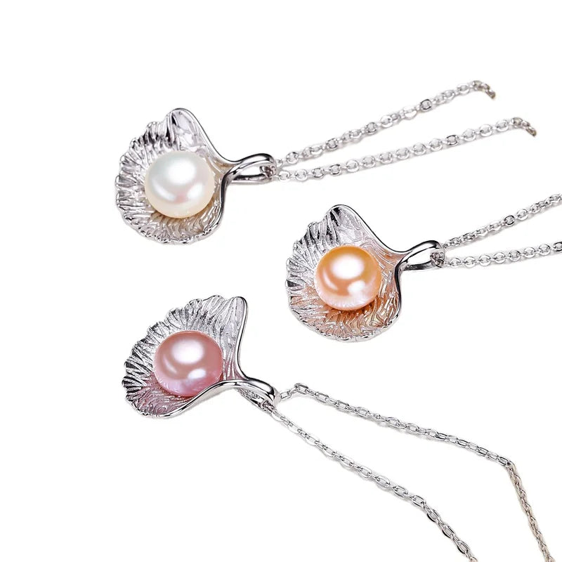 New Arrival Shell Shape Natural Freshwater Pearl Pendant for Woman Trendy Freshwater Pearl Necklace