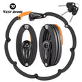 WEST BIKING Anti-Theft Bicycle Folding Lock Alloy Steel Foldable Bike Locks Portable Bicycle Accessories Motorcycle Lock