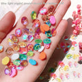 Paso Sico 5pcs/bag Crystal Glass Irregular Ice Shape Colorful Shimmer Mocca Wave Nail Rhinestones Amazing 3D