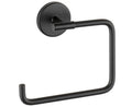 Commercial Grade Modern Eco-Friendly Towel Holder 304 Stainless Steel Matte Black Wall Ring 1.5'' Diameter for Hotel Bathroom
