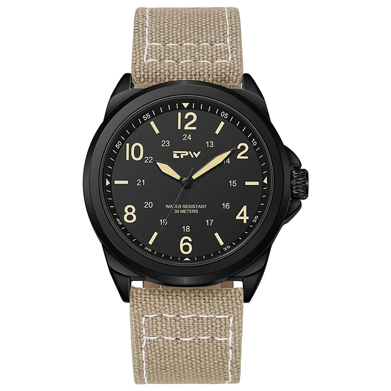 Wholesales 42mm Luxury Regular Watch Men Wrist Custom Analog Sport Leather Quartz Watch for Man