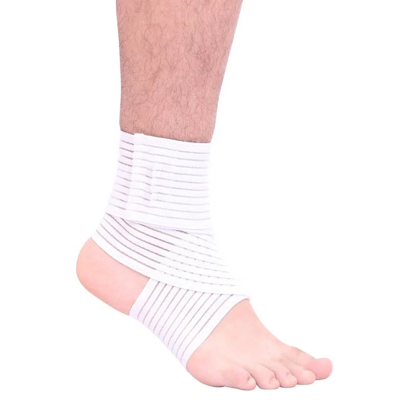 One Size Adjustable Elastic Ankle Brace Fitness Compression Ankle Bandage for Minor Sprains