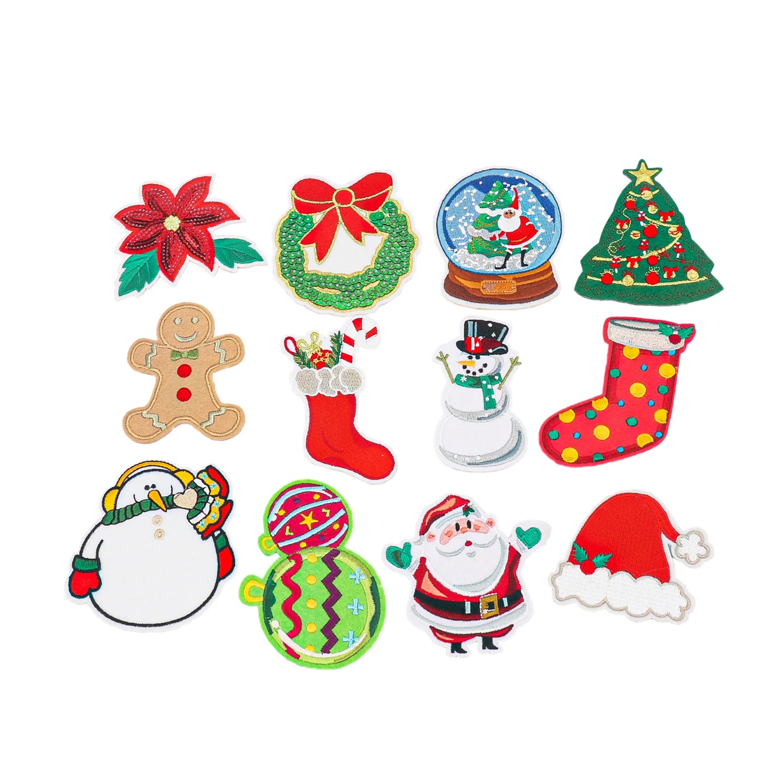 Merry Christmas Sew on Patch Iron on Patch Appliques Embellishments for Clothing Jackets Backpack Repairing Decorations