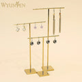 Metal T bar Earring Display Stand Earring Holder Jewellery Necklace Display Stand Set for Window Counter
