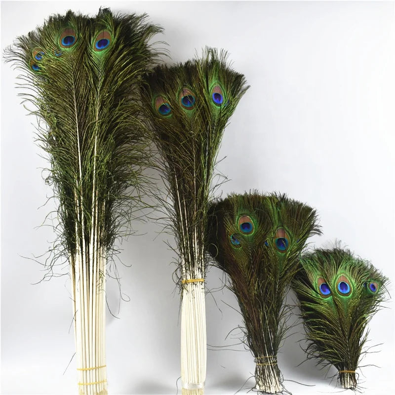 Natural 80-90cm Raw Peacock Feather Pattern for Party/Wedding/Home Decoration