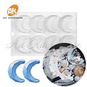 AK 8Cavity Easter Moon 3D Shape Silicone Candy Chocolate Molds Mousse Moulds Cake Decorating Tools Pastry Mold for Bakery MC-283