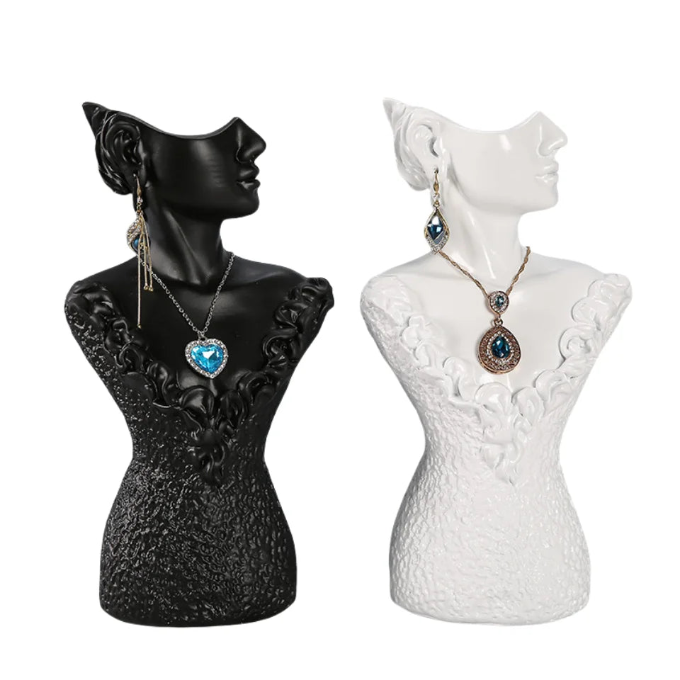 Resin Dress Female Model Necklace Display Rack Earrings Jewelry Rack Creative Rack Jewelry Props Wholesale
