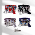 HOVANCI Popular Style Beads Bracelets Set for Men Natural Stone 01 Bohemia Jewelry Wing Tassel Natural Stone Bracelet Set