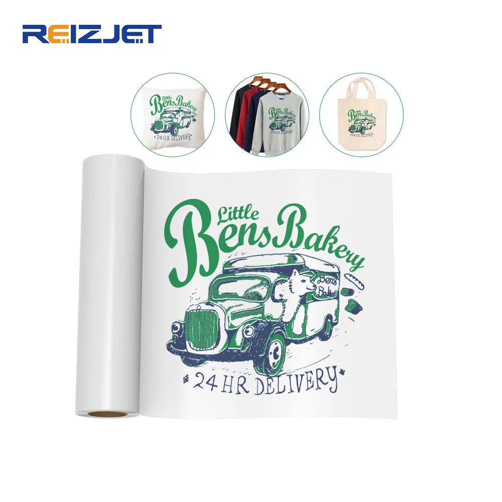 Erasmart Custom Size DTF Pet Film Double Side 30CM-60CM Width 30cm*50m Roll Heat Transfer Hot/Cold Peel Printing Materials