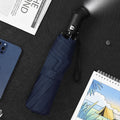 Manufacturer Custom Fancy Rain Safety LED Turn Around Handle 23 Inch 8 k Three Fold Umbrella with Pouch LED Light Umbrella