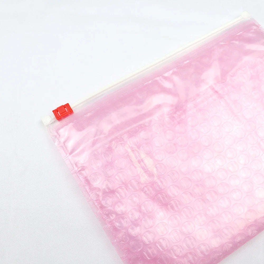 Custom Glossy Clear Poly Plastic Ziplock Bags GRS Recycled Bubble Clothing Packaging for Apparel for Jeans Dresses Suits