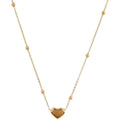 Women Fashion Stainless Steel 18k Gold Plated Tiny love Heart Charm Pendant Necklace Jewelry Necklaces
