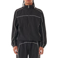 Wholesale Streetwear Manufacturer Athletic Nylon Reflective Zipper Tracksuit Men's Jacket with Piping