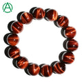 ArthurGem Rare AAAAA Quality Red Tiger Eye Beaded Bracelets Natural Healing Stone Red Tiger Eye Bracelets for Women Men