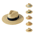 High Quality Summer Sombreros SunHat Big Wide Brim Fedora Sun Hats Sombrero Unisex Beach Straw Hats With Color Ribbon Bow