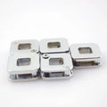 Meetee F3-14 16*16mm Fashionable Zinc Alloy Square Hardware Accessory Bag Shoulder Strap Decorative Eyelet O-ring Buckle
