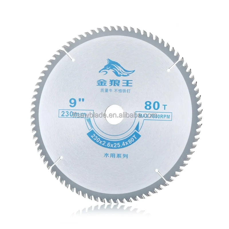 High Frequency Welded Industrial Grade TCT Circular Saw Blade Alloy Steel 230mm White OEM for Wood