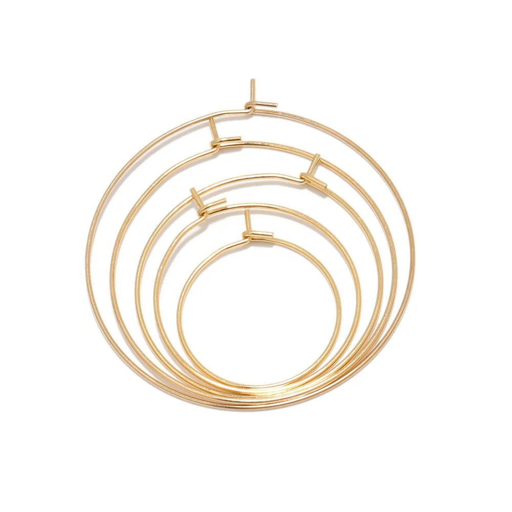 Fashion Stainless Steel Big Round Hoop Earrings for DIY Components Findings Jewelry Supplies Wholesale Bulk