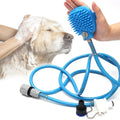 Custom Logo Silicone Pet Grooming Brush Massage Dog Cat Bathing Tool Rubber Shower Scrubber for Hair Removal