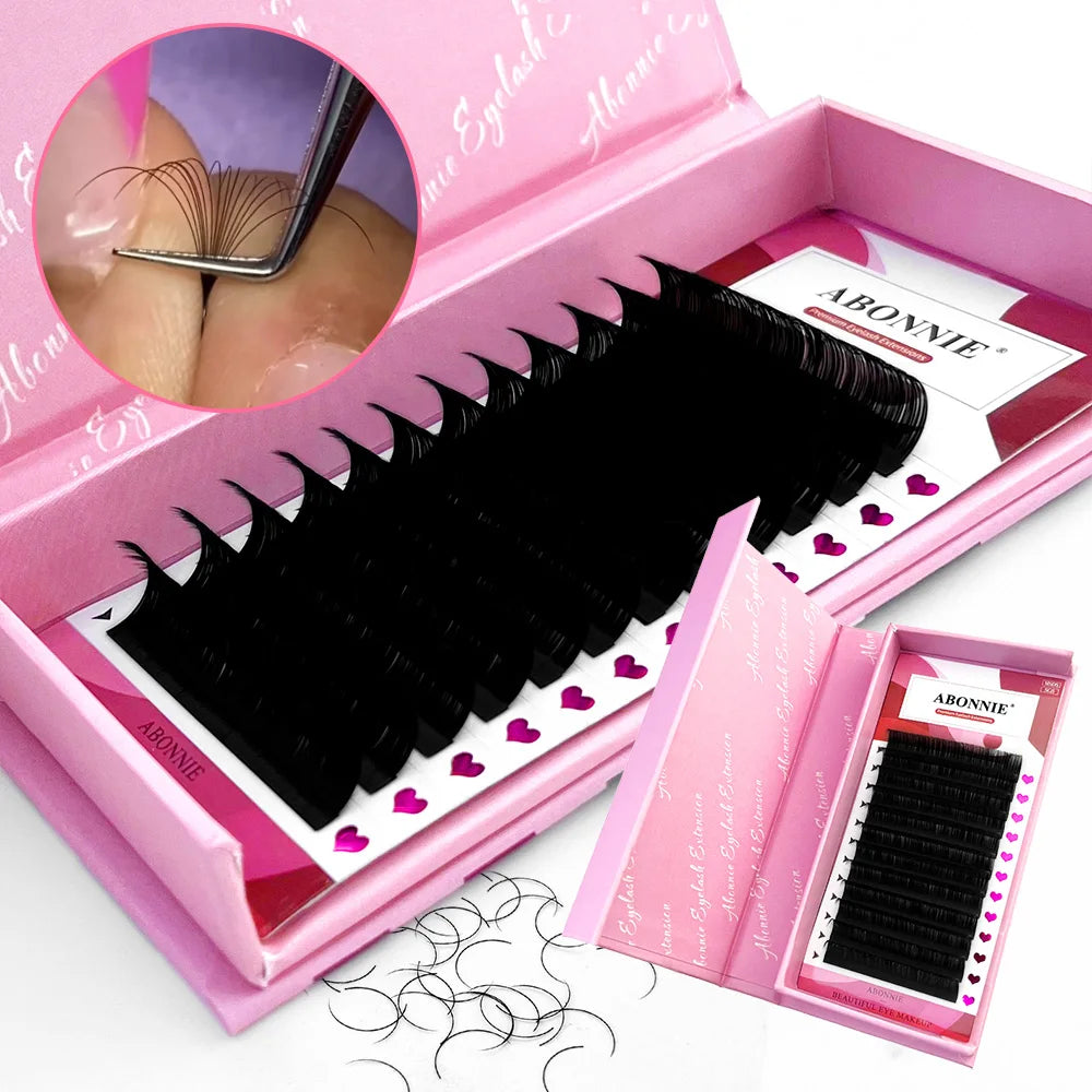 Abonnie Custom Dark Matte Cashmere Lash Trays Silk Velvet Cashmere Lash Extensions Individual Eyelash Extension Supplies